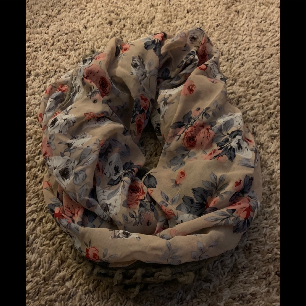 Cute floral infinity scarf